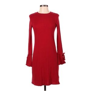 Michael Kors Red Sweater Dress Bell Sleeves